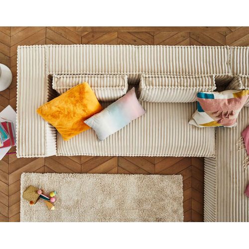 Stella - Canapé D'angle Droit - 4 Places - En Velours Côtelé Grosses Côtes