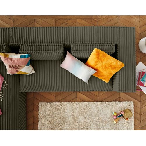 Stella - Canapé D'angle Gauche - 4 Places - En Velours Côtelé Grosses Côtes