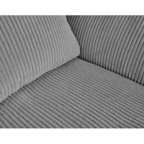 Rune - Canapé 3 Places - En Velours Côtelé Gris Clair