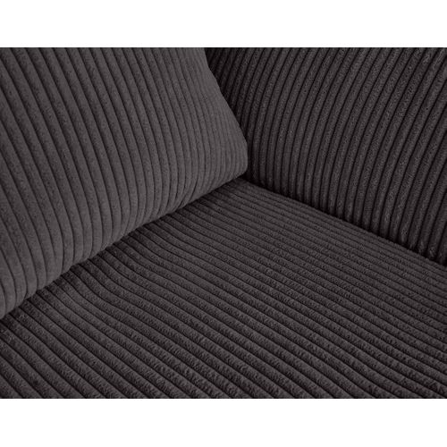 Rune - Canapé 2 Places - En Velours Côtelé Gris Foncé