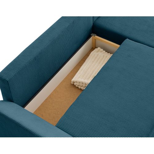 Mike - Canapé D'angle Réversible - 4 Places - Convertible Avec Coffre - En Velours Côtelé