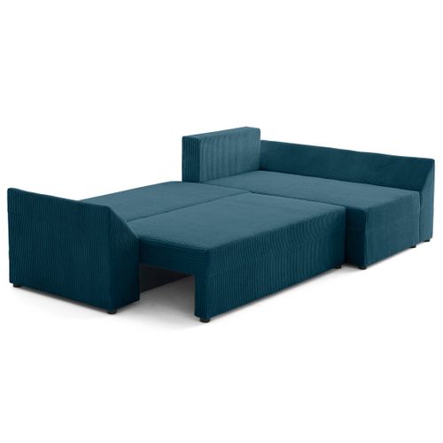 Mike - Canapé D'angle Réversible - 4 Places - Convertible Avec Coffre - En Velours Côtelé