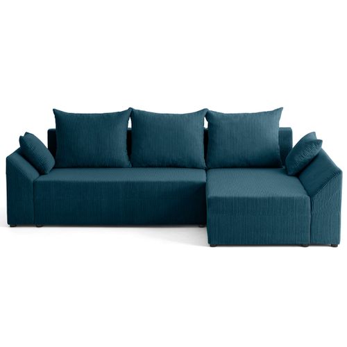 Mike - Canapé D'angle Réversible - 4 Places - Convertible Avec Coffre - En Velours Côtelé