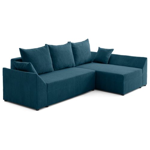 Mike - Canapé D'angle Réversible - 4 Places - Convertible Avec Coffre - En Velours Côtelé