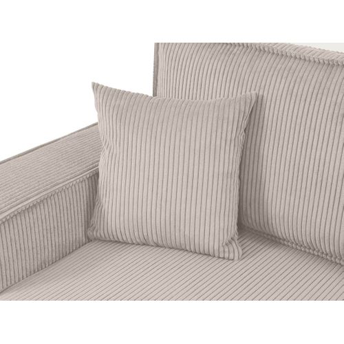 Canapé Panoramique 7 Places Cezanne En Velours Côtelé Beige