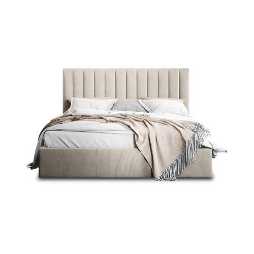 Rosario - Lit Coffre - 140x200 - Sommier Inclus - En Velours