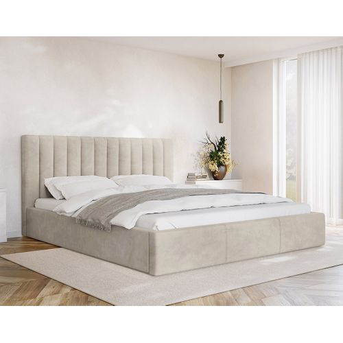Rosario - Lit Coffre - 140x200 - Sommier Inclus - En Velours