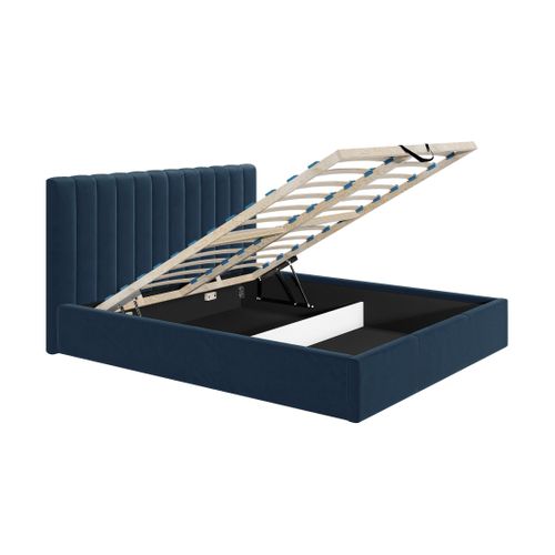 Rosario - Lit Coffre - 140x200 - Sommier Inclus - En Velours