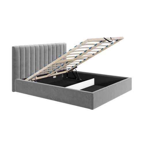 Rosario - Lit Coffre - 140x200 - Sommier Inclus - En Velours