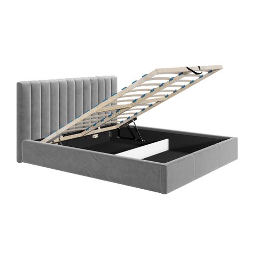 Rosario - Lit Coffre - 160x200 - Sommier Inclus - En Velours