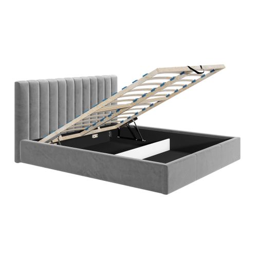 Rosario - Lit Coffre - 180x200 - Sommier Inclus - En Velours