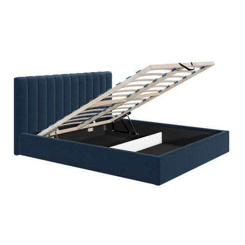 Rosario - Lit Coffre - 180x200 - Sommier Inclus - En Velours