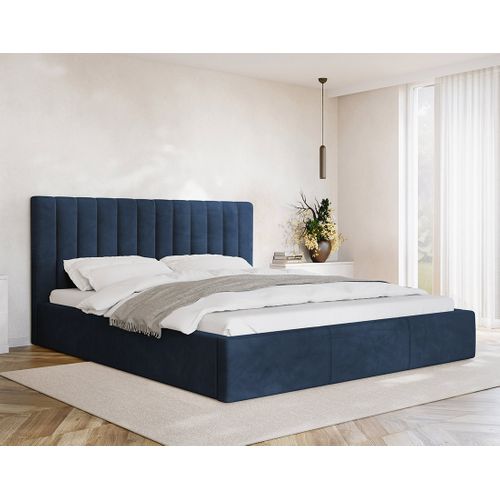 Rosario - Lit Coffre - 160x200 - Sommier Inclus - En Velours
