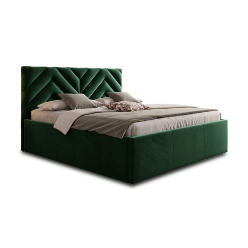 Santiago - Lit Coffre - 140x200 - Sommier Inclus - En Velours