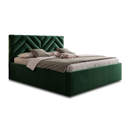 Santiago - Lit Coffre - 160x200 - Sommier Inclus - En Velours