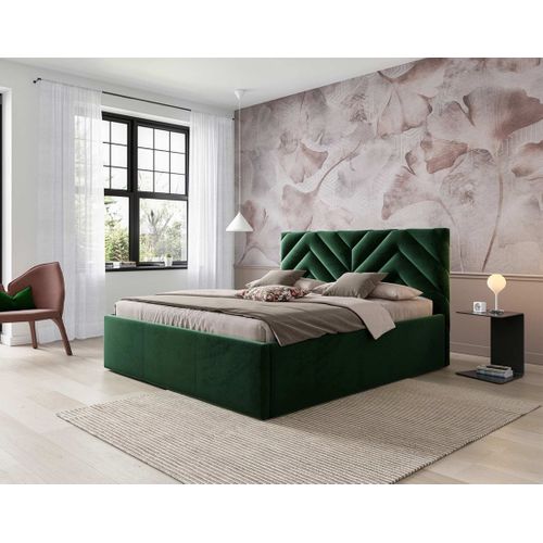 Santiago - Lit Coffre - 160x200 - Sommier Inclus - En Velours