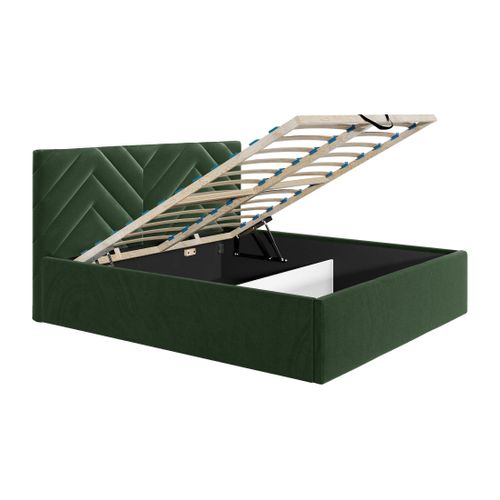 Santiago - Lit Coffre - 160x200 - Sommier Inclus - En Velours