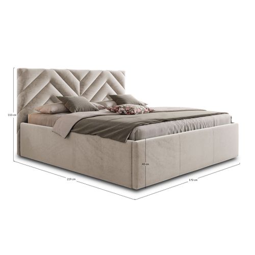 Santiago - Lit Coffre - 160x200 - Sommier Inclus - En Velours