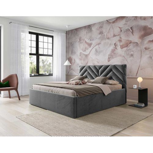 Santiago - Lit Coffre - 160x200 - Sommier Inclus - En Velours