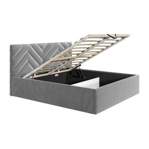 Santiago - Lit Coffre - 160x200 - Sommier Inclus - En Velours