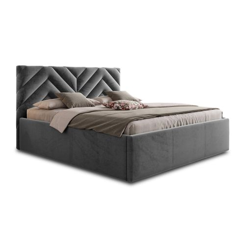 Santiago - Lit Coffre - 160x200 - Sommier Inclus - En Velours
