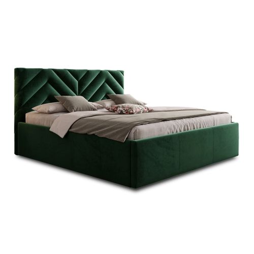 Santiago - Lit Coffre - 180x200 - Sommier Inclus - En Velours