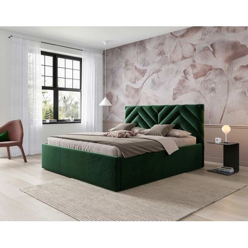 Santiago - Lit Coffre - 180x200 - Sommier Inclus - En Velours