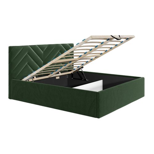 Santiago - Lit Coffre - 180x200 - Sommier Inclus - En Velours