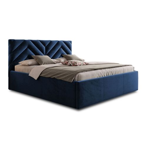 Santiago - Lit Coffre - 180x200 - Sommier Inclus - En Velours