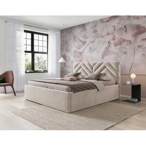 Santiago - Lit Coffre - 180x200 - Sommier Inclus - En Velours