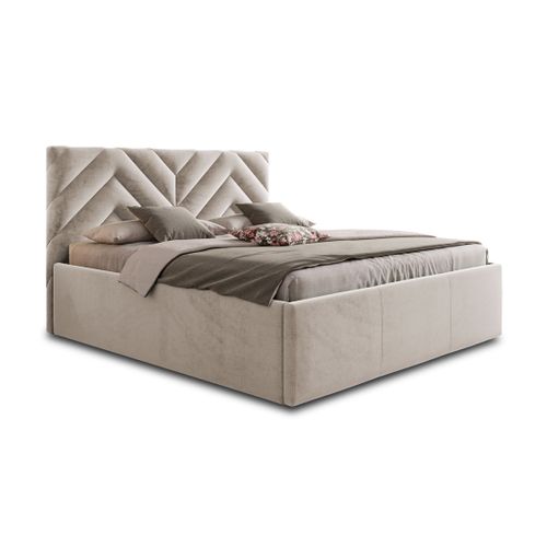 Santiago - Lit Coffre - 140x200 - Sommier Inclus - En Velours