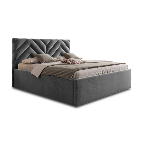 Santiago - Lit Coffre - 140x200 - Sommier Inclus - En Velours