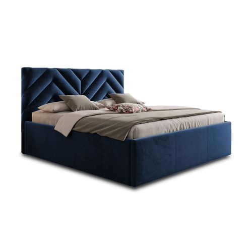 Santiago - Lit Coffre - 140x200 - Sommier Inclus - En Velours