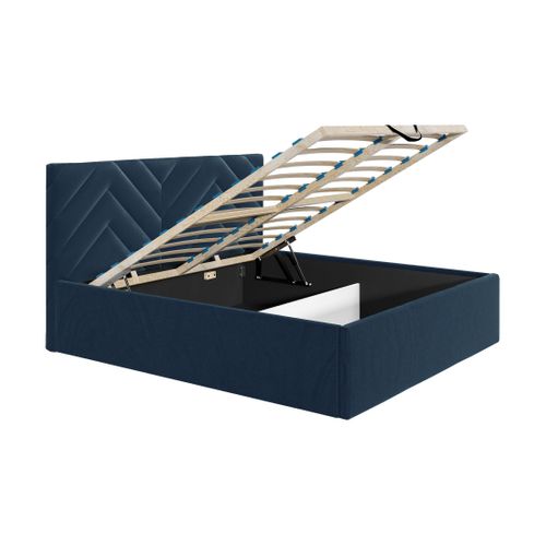 Santiago - Lit Coffre - 140x200 - Sommier Inclus - En Velours