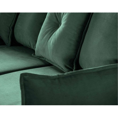 Lena - Canapé D'angle Réversible 4 Places - Convertible Avec Coffre - En Velours Côtelé