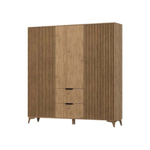 Portmore - Armoire - Effet Bois - 185x192 Cm