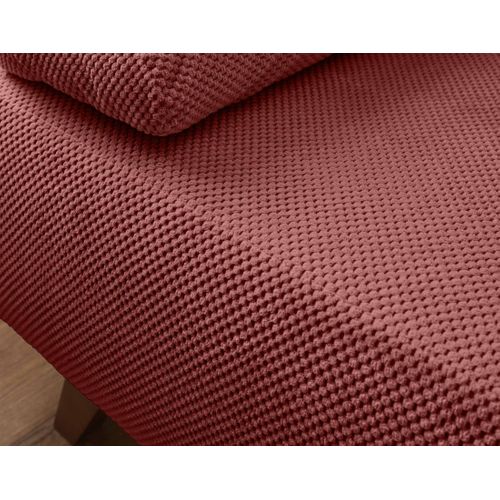 Canapé Droit Convertible 3 Places Cristal En Velours Texturé Rose