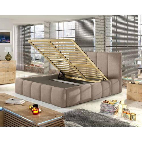 Lucea - Lit Coffre - 160x200 - Sommier Inclus - En Velours