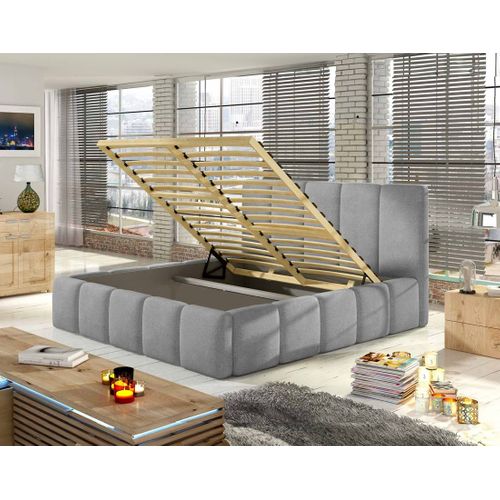 Lucea - Lit Coffre - 160x200 - Sommier Inclus - En Velours