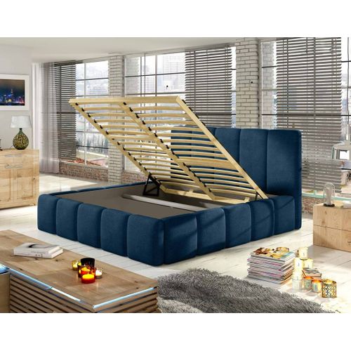 Lucea - Lit Coffre - 160x200 - Sommier Inclus - En Velours