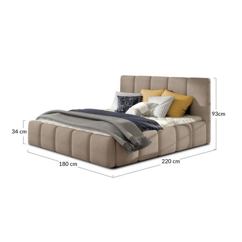 Lucea - Lit Coffre - 160x200 - Sommier Inclus - En Velours