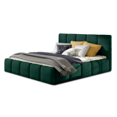 Lucea - Lit Coffre - 180x200 - Sommier Inclus - En Velours