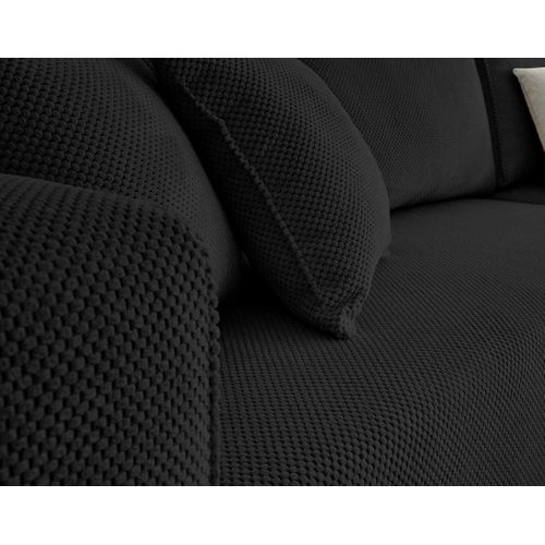 Topaze - Canapé D'angle Réversible - 4 Places - Convertible Avec Coffre - En Velours Texturé