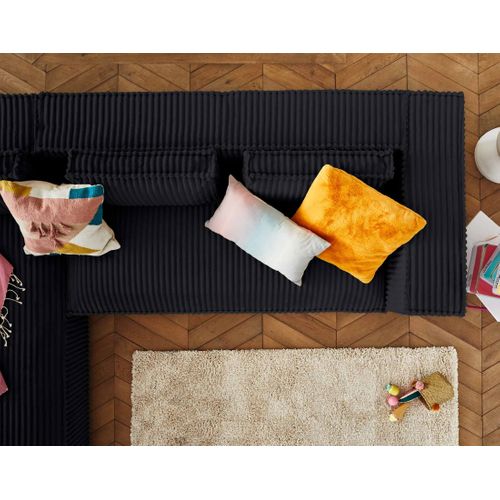 Stella - Canapé D'angle Gauche - 4 Places - En Velours Côtelé Grosses Côtes