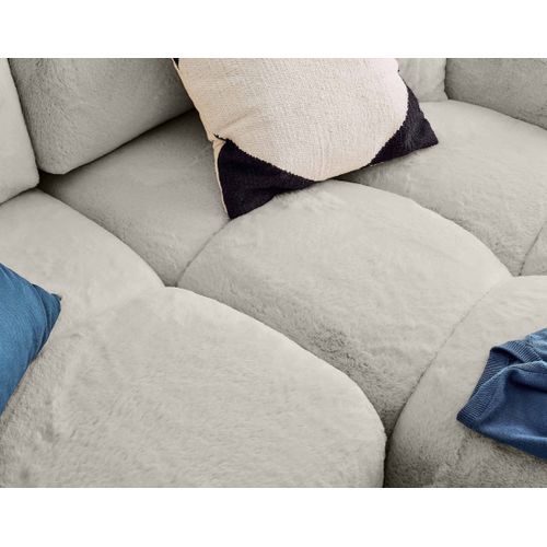 Crocus - Canapé D'angle Réversible - 4 Places - Convertible Avec Coffre - En Fausse Fourrure