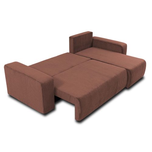 Artemisa - Canapé D'angle Réversible 4 Places - Convertible Avec Coffre - En Velours Côtelé