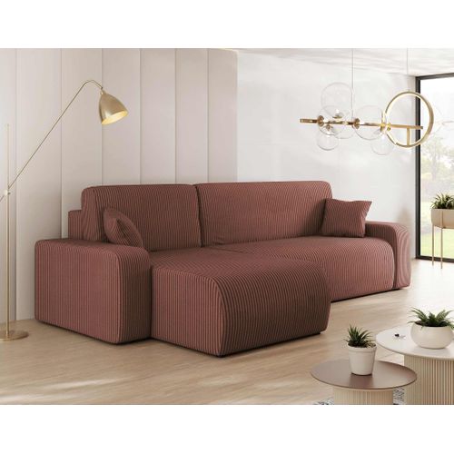 Artemisa - Canapé D'angle Réversible 4 Places - Convertible Avec Coffre - En Velours Côtelé