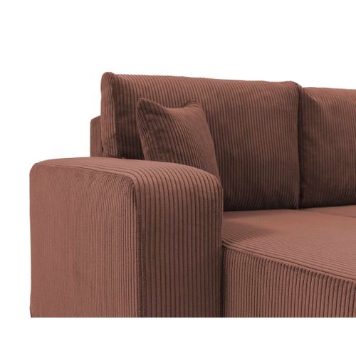 Artemisa - Canapé D'angle Réversible 4 Places - Convertible Avec Coffre - En Velours Côtelé