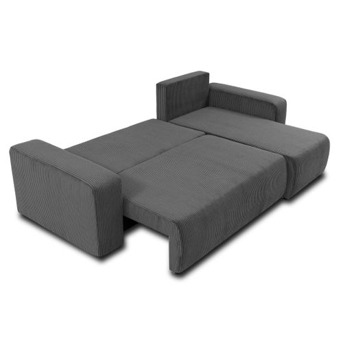 Artemisa - Canapé D'angle Réversible 4 Places - Convertible Avec Coffre - En Velours Côtelé