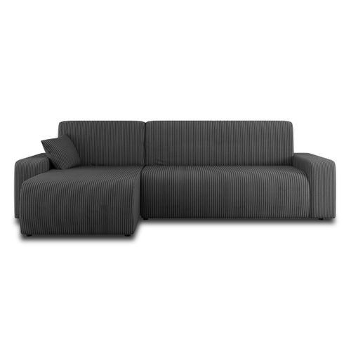 Artemisa - Canapé D'angle Réversible 4 Places - Convertible Avec Coffre - En Velours Côtelé